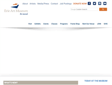 Tablet Screenshot of erieartmuseum.org